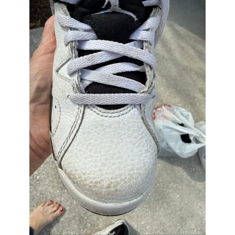 Jordan 6 Retro Sneakers White Black Reverse Oreo Basketball Little Kid Size 12C